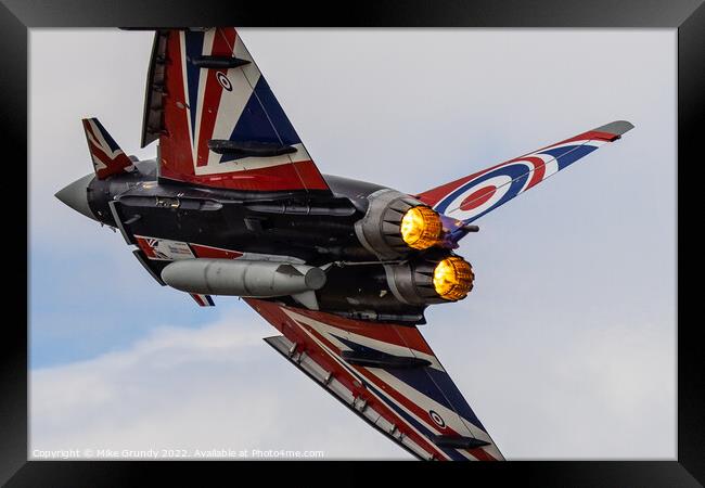 RAF Typhoon - Blackjack Framed Print by Mike Grundy