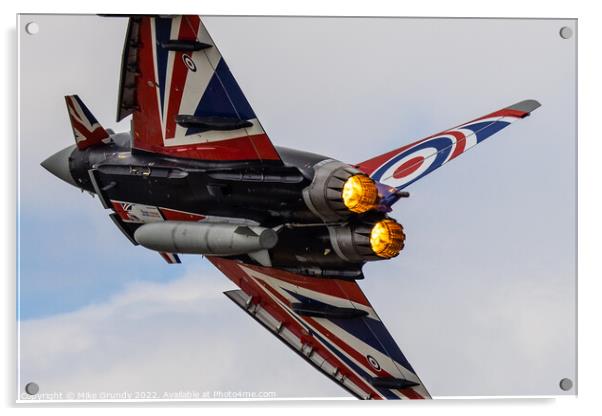 RAF Typhoon - Blackjack Acrylic by Mike Grundy