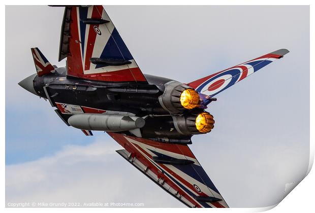 RAF Typhoon - Blackjack Print by Mike Grundy