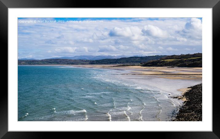 Benllech Beach Anglesey Wales Coast Framed Mounted Print by Pearl Bucknall