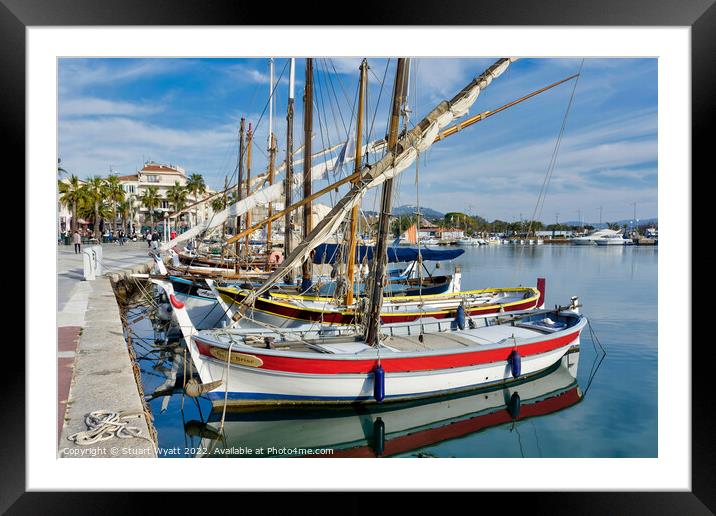 Traditional Mediterranean Fishing Boats Framed Mounted Print by Stuart Wyatt