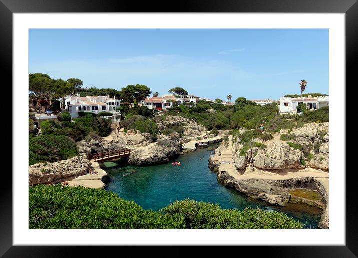 Cala en Forcat, Menorca (Minorca), Spain. Framed Mounted Print by Paulina Sator
