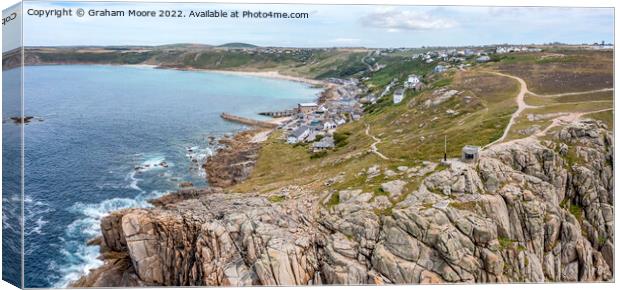 Sennen Cove panorama Canvas Print by Graham Moore
