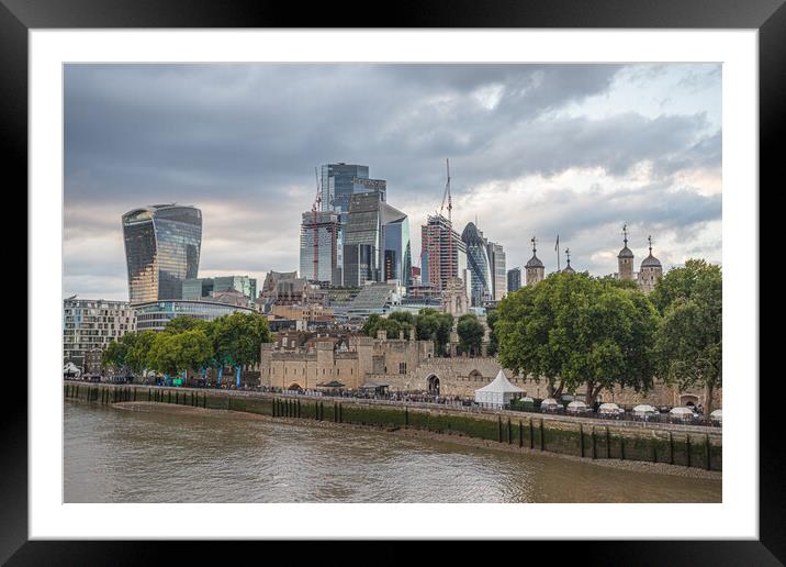 Square Mile behind the Tower of London Framed Mounted Print by Jason Wells