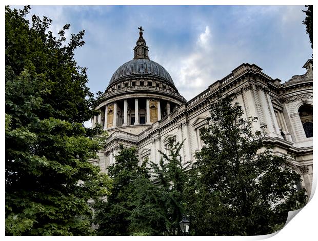 A Glimpse of St Paul's Cathedral Print by Glen Allen