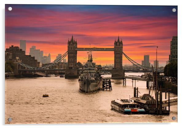 Tower Bridge Acrylic by Glen Allen