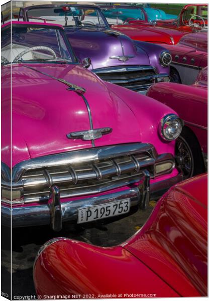 Classic Cars in Havana Canvas Print by Sharpimage NET