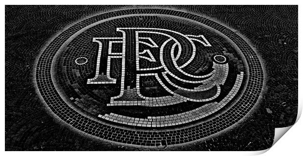 Glasgow Rangers FC crest. (abstract) Print by Allan Durward Photography