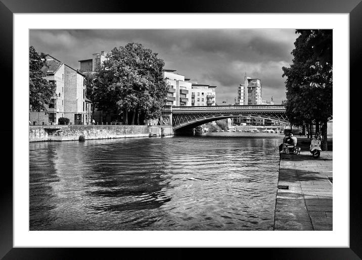 Crown Point Bridge & River Aire in Leeds Framed Mounted Print by Darren Galpin