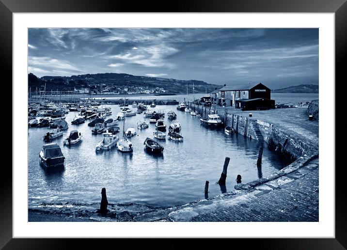 Lyme Regis Harbour   Framed Mounted Print by Darren Galpin