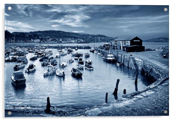 Lyme Regis Harbour   Acrylic by Darren Galpin