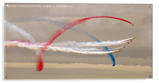 Thrilling Red Arrows Formation Flight Acrylic by Derek Daniel