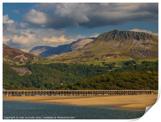 From Barmouth to Cadair Idris Print by Alan Dunnett