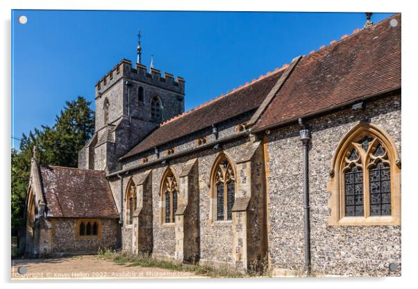 St Mary's Church, Wendover, Buckinghamshire Acrylic by Kevin Hellon
