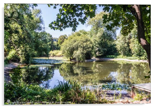 Hampden Pond, Wendover,  Acrylic by Kevin Hellon
