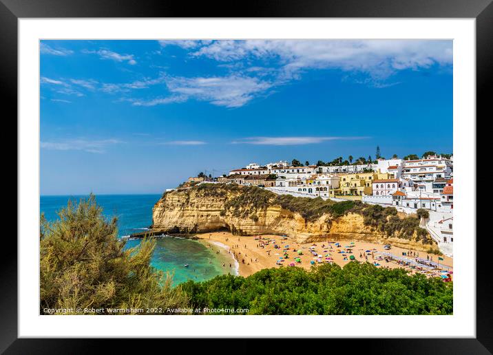 Serene Oasis Overlooking Carvoeiro Beach Framed Mounted Print by RJW Images