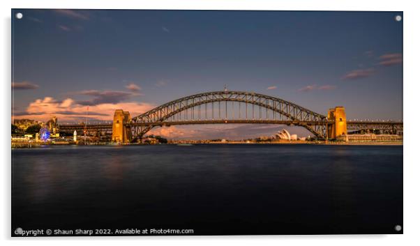 Sydney at Sunset Acrylic by Shaun Sharp