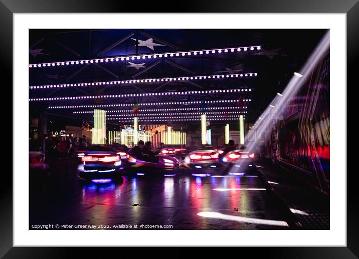 Funky Dodgem Bumper Cars At The Annual Street Fair In St Giles, Oxford Framed Mounted Print by Peter Greenway