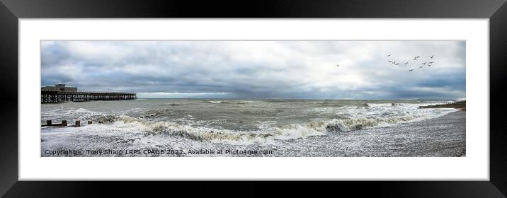 PIER PANORAMA - HASTINGS SHORELINE Framed Mounted Print by Tony Sharp LRPS CPAGB