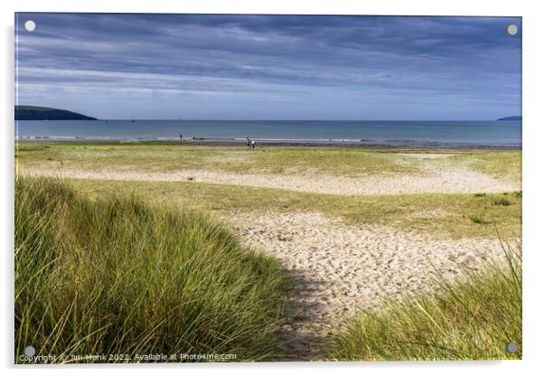 Par Sands Beach, Corwall Acrylic by Jim Monk