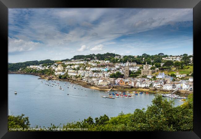 Fowey View, Cornwall Framed Print by Jim Monk