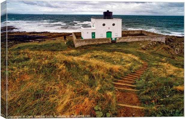 Black Rocks Point Lighthouse in colour Canvas Print by Chris Drabble