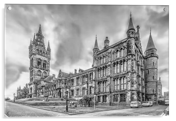 Glasgow University Building  Acrylic by Valerie Paterson