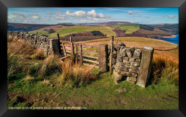 Crook Hill from Derwent Edge Framed Print by Chris Drabble