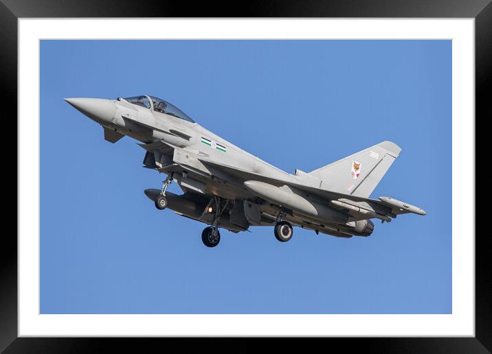 RAF Eurofighter Typhoon Framed Mounted Print by J Biggadike