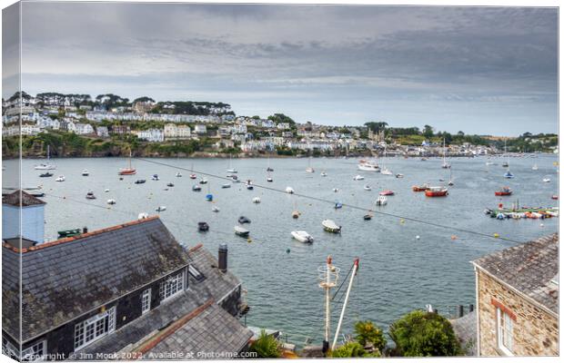 Fowey from Polruan Canvas Print by Jim Monk