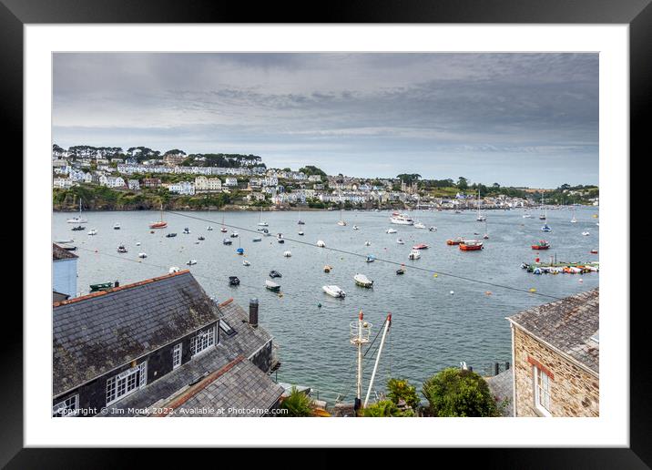 Fowey from Polruan Framed Mounted Print by Jim Monk