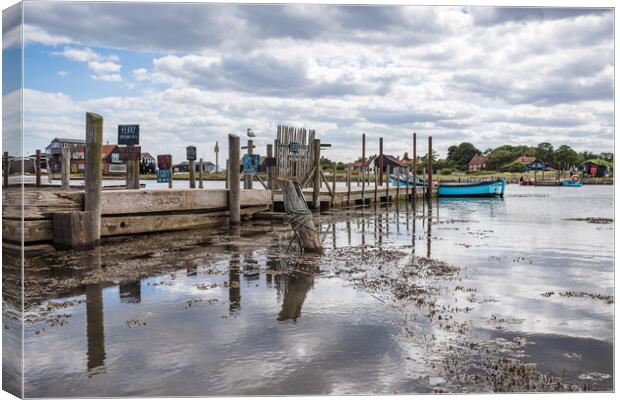 Reflections of Southwold Harbour Canvas Print by Jason Wells