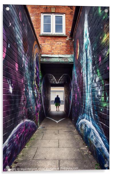 Graffiti Alley Acrylic by Nigel Bangert