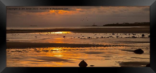 December Sunrise over The North Sea - Panorama Framed Print by Jim Jones