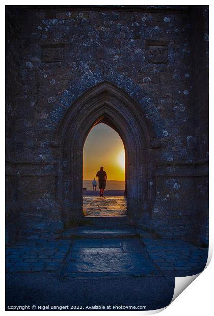 St Michael's Tower Sunrise Print by Nigel Bangert