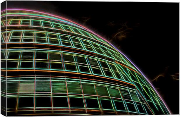 City Hall London - Abstract Canvas Print by Glen Allen