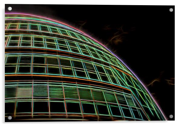 City Hall London - Abstract Acrylic by Glen Allen