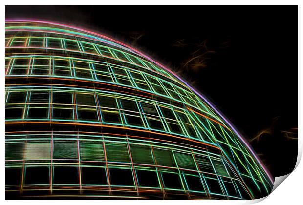 City Hall London - Abstract Print by Glen Allen