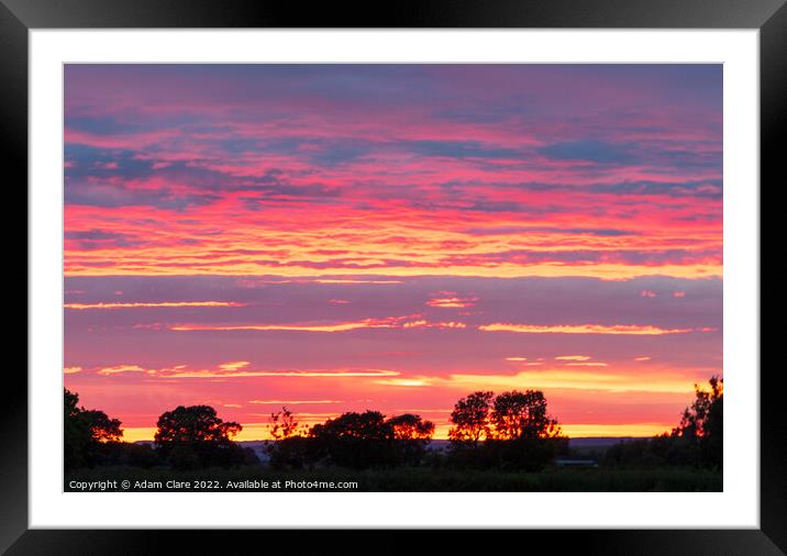 Majestic Yorkshire Sunset Framed Mounted Print by Adam Clare