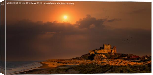 "Bamburgh Castle: A Glorious Coastal Fortress" Canvas Print by Lee Kershaw