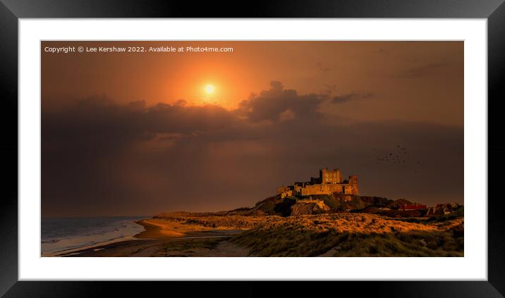 "Bamburgh Castle: A Glorious Coastal Fortress" Framed Mounted Print by Lee Kershaw