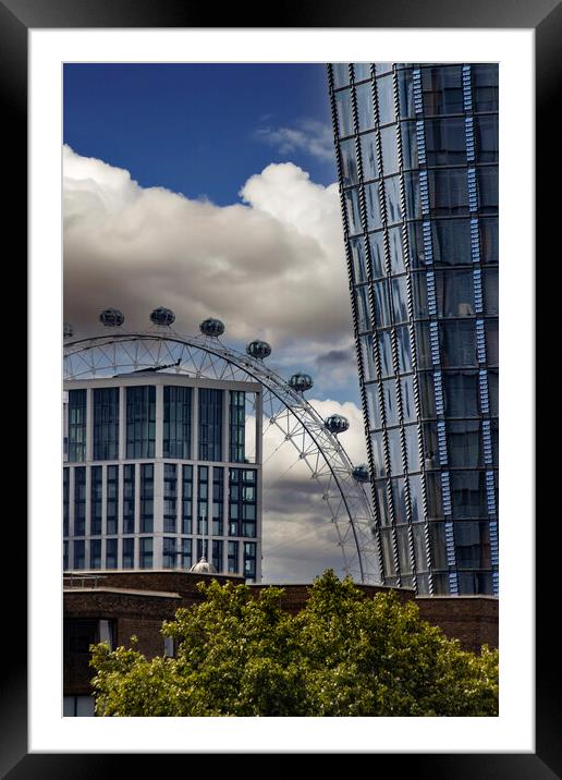 1 Blackfriars and the London Eye Framed Mounted Print by Glen Allen