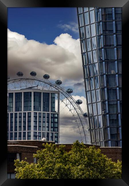 1 Blackfriars and the London Eye Framed Print by Glen Allen