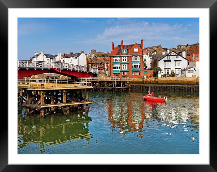 Whitby Harbour and Swing Bridge Framed Mounted Print by Darren Galpin