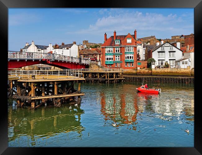 Whitby Harbour and Swing Bridge Framed Print by Darren Galpin