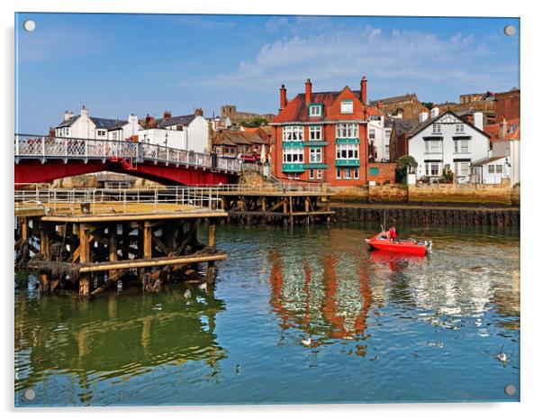 Whitby Harbour and Swing Bridge Acrylic by Darren Galpin