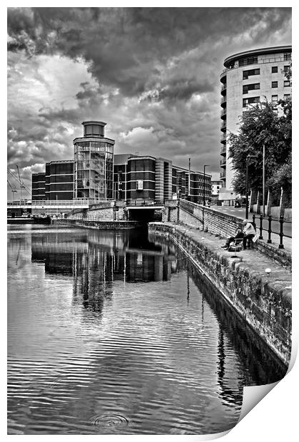 Royal Armouries from Aire and Calder Navigation Print by Darren Galpin