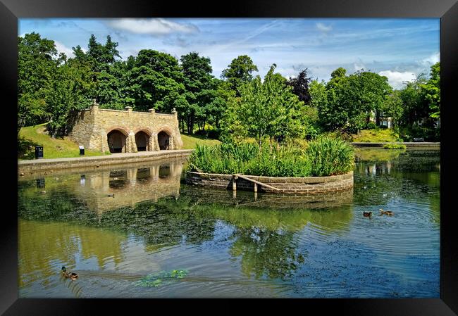 Greenhead Park Ornamental Lake Framed Print by Darren Galpin