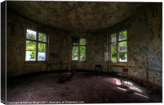 Urbex round room Canvas Print by Nathan Wright