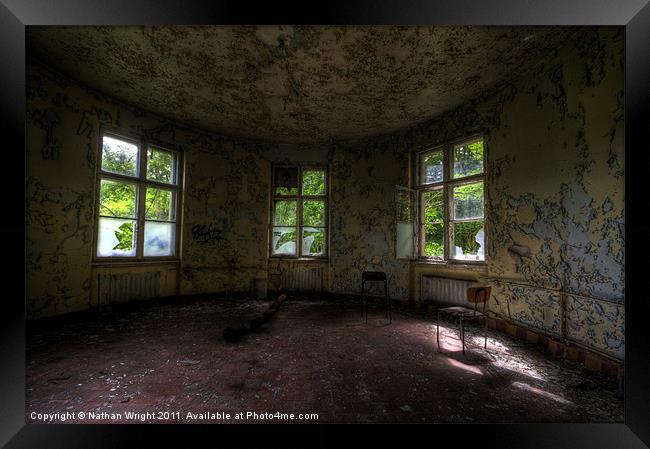 Urbex round room Framed Print by Nathan Wright